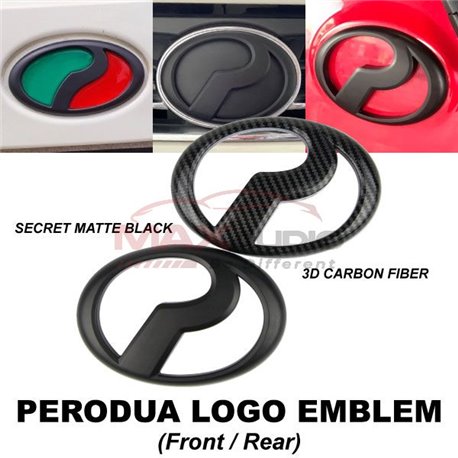 Buy PERODUA No Color Fade Front Rear Wording Flat Matte Black Carbon