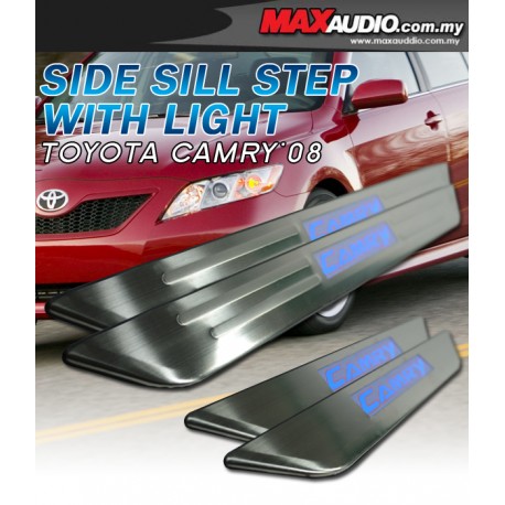 TOYOTA CAMRY '07 Stainless Steel LED Door Side Sill Step Made In Taiwan