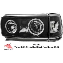 TOYOTA LAND CRUISER FJ82 1990 - 1994 EAGLE EYES BLACK CCFE LED Head Lamp + Corner Lamp [HL-052]