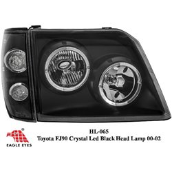 TOYOTA PRADO FJ90 1990 - 2002 EAGLE EYES BLACK CCFL LED Head Lamp + Corner Lamp [HL-065]