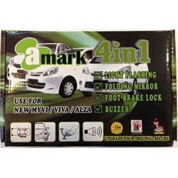 PERODUA MYVI Lagi Best 2011 - 2014 A-MARK 4 in 1 Auto Fold Mirror Module, Foot Brake Lock, Buzzer and Double Signal Indicator