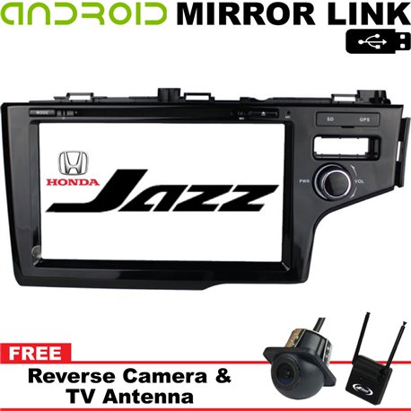 HONDA JAZZ, FIT GK 2014 - 2017 9" DVD MP3 CD USB SD BLUETOOTH TV Player with GPS Navigation Free Canon Rear Camera & TV Antenna