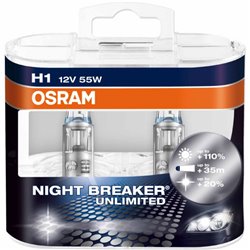 GENUINE OSRAM Night Breaker Unlimited +110% Super Bright Halogen Bulb Made In Germany