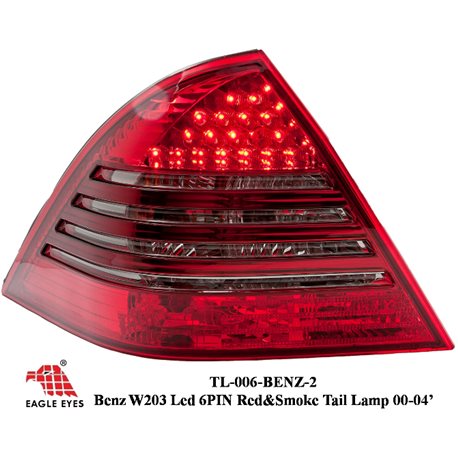 MERCEDES BENZ W203 C-Class 2000 - 2004 EAGLE EYES Red/ Smoke LED Tail Lamp [TL-006-BENZ-2]