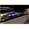HONDA CIVIC FB 2012 - 2015 OEM Stainless Steel Blue LED Car Door Side Sill Garnish Scruff Step Plate