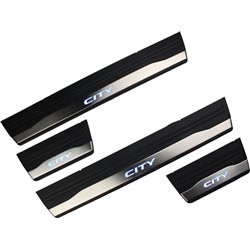 HONDA CITY GM6 2014 - 2017 OEM Plug & Play Stainless Steel Blue LED Door Side Sill Step Plate Made In Taiwan (S1)