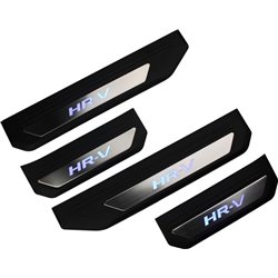 HONDA HRV 2014 - 2017 OEM Plug & Play Stainless Steel Blue LED Door Side Sill Step Plate Made In Taiwan 