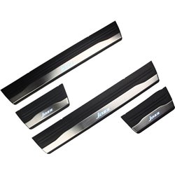 HONDA JAZZ GK 2014 - 2017 OEM Plug & Play Stainless Steel White LED Door Side Sill Step Plate Made In Taiwan