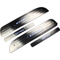 TOYOTA ESTIMA ACR30 2000 - 2005 Stainless Steel LED Door Side Sill Step Plate Made In Taiwan