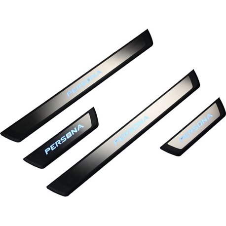 PROTON PERSONA 2016 - 2017 OEM Stainless Steel Blue LED Door Side Sill Step Plate Made In Taiwan (KS1)