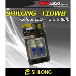 SHILONG T10 5-Eyes Blue LED Head/ Signal/ Car Plate Lamp [T10-505B]