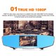 平安一号 SAFEFIRST Q3 5" TFT 1080P HD Display Anti Glare Blue Rear View Mirror Driving Video Recorder DVR with Front & Rear Camera
