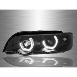 BMW E53 X5 1999 - 2006 3D LED Angle Eyes Projector Head Lamp [HL-030-BMW]
