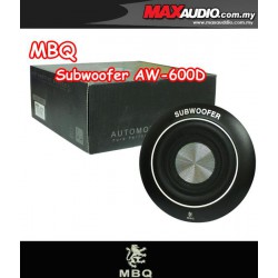 MBQ AW-600D 8" 100W RMS Round Underseat Subwoofer Made in Germany