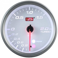 AUTOGAUGE 80mm Amber, White and Blue (White Face) Boost Meter[562]