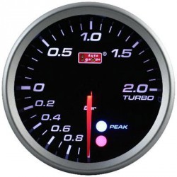 AUTOGAUGE 80mm Amber, White and Blue (Black Face) Boost Meter[561]