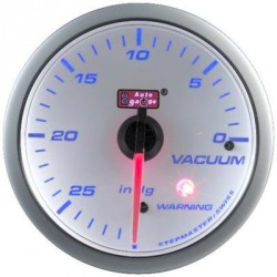 AUTOGAUGE 60mm Blue Racer (White Face) Vacuum Meter [514]