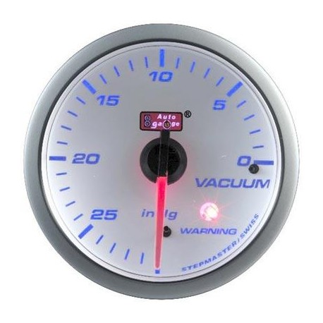 AUTOGAUGE 60mm Blue Racer (White Face) Vacuum Meter [514]