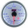 AUTOGAUGE 60mm Blue Racer (White Face) Boost Meter [513]