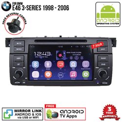 BMW E46 3-Series 1998 - 2006 SKY NAVI 7" FULL ANDROID Double Din GPS DVD CD USB SD BLUETOOTH IOS Mirror Link Player