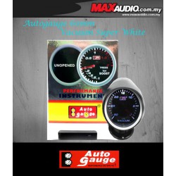 AUTOGAUGE 2.5" White LED Defi Smoke Gauge Vacuum Meter [AG00381]