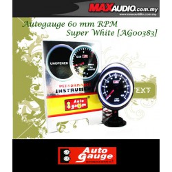 AUTOGAUGE 2.5" White LED Defi Smoke Gauge RPM Tachometer [AG00383]