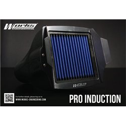 (Universal Fitting All Cars) WORKS ENGINEERING PRO INDUCTION Mugen Style Open Port Air Filter Intake System [W-PIK]