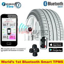 FOBO Advance Wireless Tire Pressure Monitoring Sytem (TPMS) with Bluetooth 4.0 Connection to Smartphone