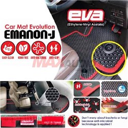 (MOST CARS) EMANON-J Ethylene Vinyl Acetate (EVA) Custom Made Anti-Slip Odor-Free Anti-Bacterial Car Floor Carpet Mat