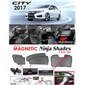 HONDA CITY GM6 2014 - 2018 NINJA SHADES UV Proof Custom Fit Car Door Window Magnetic Sun Shades (5pcs)
