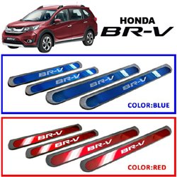 HONDA BRV Colored Red/ Blue DIY Plug and Play OEM Stainless Steel Door Side Sill Step Plate Garnish Made In Taiwan