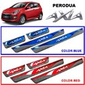 PERODUA AXIA Colored Red/ Blue DIY Plug and Play OEM Stainless Steel Door Side Sill Step Plate Garnish Made In Taiwan