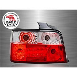 BMW E36 3-Series 2 Door 1991 - 1999 EAGLE EYES Red Clear LED Tail Lamp [TL-016-BMW]