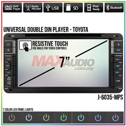 Universal TOYOTA SKY AUDIO 7" Full HD Double Din DVD VCD MP3 CD USB SD Bluetooth TV Player [J-6035-MPS]