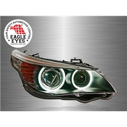 BMW E60 5-Series 2003 - 2010 EAGLE EYES CCFL LED Light Ring Double Projector Head Lamp [HL-021-BMW]