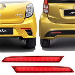PERODUA AXIA Advance/ MYVI ICON Low Spec Night Rider Sportivo Sequential Blinking Rear Bumper LED Light Reflector with Signal