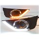 HONDA BRV 2015 - 2017 2 in 1 Fog Lamp Cover LED Light Bar Daytime Running Light DRL + Turn Signal