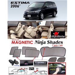 TOYOTA ESTIMA/ PREVIA ACR50 2006 - 2018 NINJA SHADES UV Proof Custom Fit Car Door Window Magnetic Sun Shades (7pcs)