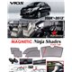 TOYOTA VIOS 2007 - 2012 NINJA SHADES UV Proof Custom Fit Car Door Window Magnetic Sun Shades (5pcs)