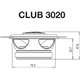 JBL CLUB 3020 3.5" 2-Way 40W RMS 120W Peak Power 3-ohms Car Audio Coaxial Speaker with Edge Driven Tweeters System