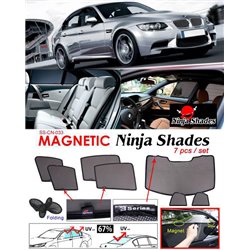BMW E90 3-Series 4 Door 2004 - 2013 NINJA SHADES UV Proof Custom Fit Car Door Window Magnetic Sun Shades (7pcs)
