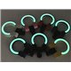 Fluorescence Luminous Glow in Dark Racing Car Front Rear Bumper Folding Screw-on Aluminum Towing Hook Ring Kits