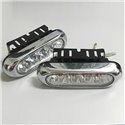 YCL 12V/ 24V 4 LED High Power Super Bright Auxiliary Daytime Running Light with Metals Base [YCL-694] (White)