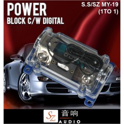 SZ AUDIO 1 to 1 Digital Display Power Block Fuse Holder [MY-19]