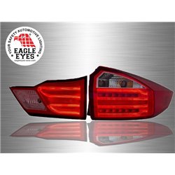 HONDA CITY GM6 2014 - 2017 EAGLE EYES Benz-Style Red Smoke Lens LED Light Bar Tail Lamp [TL-260-2]