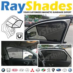 (MOST CARS) RayShades USA UV Proof Custom Fit Car Vehicle Door Window Magnetic Sun Shades