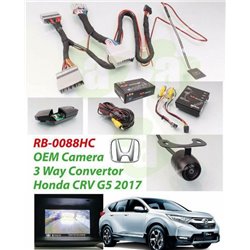 HONDA CRV CR-V 5th Gen 2017 - 2018 REDBAT OEM Plug and Play Front View Camera Kit with 3-Way Converter [RB-0088HC]