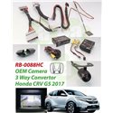 HONDA CRV CR-V 5th Gen 2017 - 2018 REDBAT OEM Plug and Play Front View Camera Kit with 3-Way Converter [RB-0088HC]