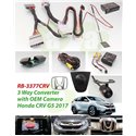 HONDA CRV CR-V 5th Gen 2017 - 2018 REDBAT OEM Plug and Play Front View Camera Kit with 3-Way Converter [RB-3377CRV]