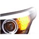 BMW E60 5-Series 2003 - 2006 SONAR CCFL LED Light Ring Daytime Running Light Double Projector Head Lamp (Black Base)